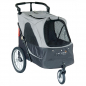 Preview: PETSTRO HUNDEBUGGY SKYLINE GRÖSSE L BIS 45 KG - SCHWARZ DUNKELGRAU