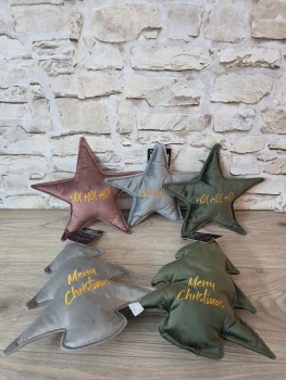 Hundespielzeug X-Mas Stern/Weihnachtsbaum aus Samt Farbe nach Verfügbarkeit.  Wunsch kann geäußert werden