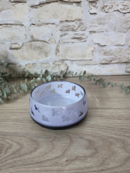 Futternapf oder Wassernapf K-Design Anti-Rutsch Schüssel Weiß Klein 12,3cm - 330ml