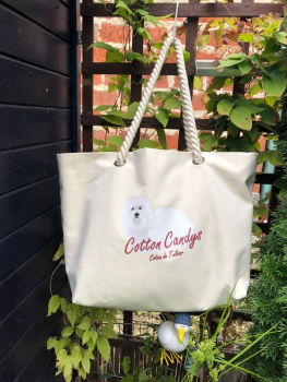 Cotonshop Champ Shopping Tasche - ohne oder mit der Möglichkeit des Zwingernamens oder Name des Hundes, bitte Beschreibung lesen