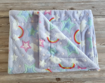 Wellnessdecke flieder Stern/Regenbogen - 100x70