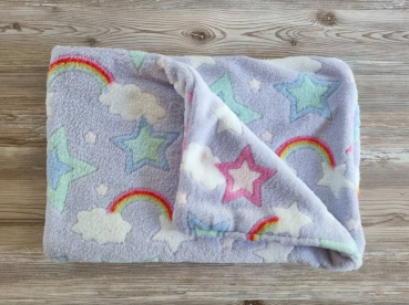 Wellnessdecke flieder Stern/Regenbogen - 70x50