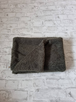 Wellnessdecke Teddyfleece dunkelgrün 70x50 -
