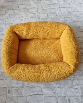 Wellnessbett Teddyfleece curry ca. 65x50