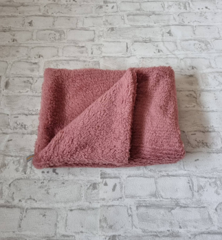 Wellnessdecke Teddyfleece altrosa 70x50