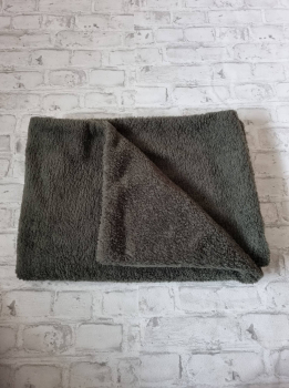 Wellnessdecke Teddyfleece dunkelgrün 100x70