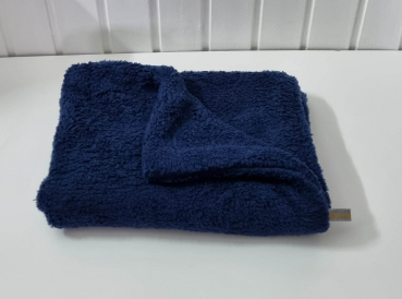 Wellnessdecke Teddyfleece dunkelblau 70x50