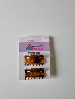 Zenner Haarklammern Stay in Hair 2 Stck havanna - ca 4cm breit