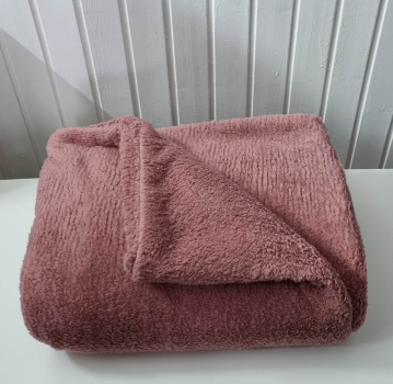 Wellnessdecke Teddyfleece altrosa 140 x 200 -