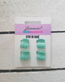 Zenner Haarklammern Stay in Hair mint grün, 4er Set