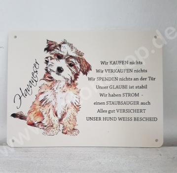 Havaneser Schild - Wir kaufen nichts ..........