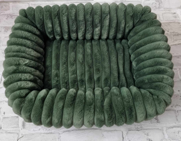 Wellnessbett Luxus Cord grün  - 65x50
