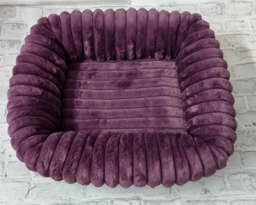 Wellnessbett Luxus Cord aubergine - 65x50