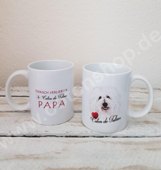 Kaffeebecher Coton de Tuléar - Tierisch verliebte Coton de Tulear Papa