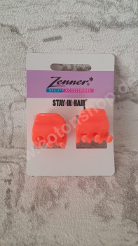 Zenner Haarklammern neon orange, bzw hell orange lachs , groß  Stay in Hair - ideal für Aussteller, sowie kleiner und großer Langhaarrassen