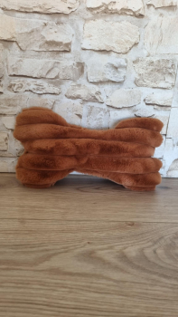 Wellnessknochen aus Luxuscord terra - ca. 30cm