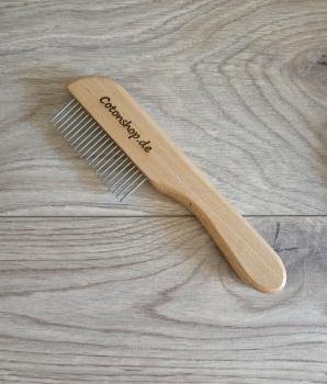 Cotonshop Buchenholz Kamm mit rotierenden Zinken 21medium