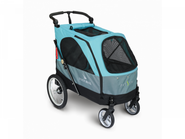 PETSTRO HUNDEBUGGY SILVERWING GRÖSSE XL BIS 55 KG - TÜRKIS
