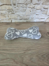 Wellnessknochen grau Herz - ca. 30cm